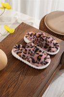 Women's Casual Solid Color Leopard Round Toe Cotton Slippers sku image 15