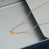 Wholesale Simple Style Streetwear Butterfly Stainless Steel Plating 18k Gold Plated Pendant Necklace main image 5