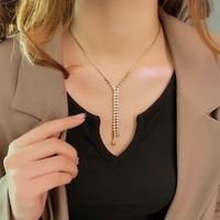 Wholesale Elegant Lady Geometric Titanium Steel Plating Inlay Zircon Pendant Necklace main image 2