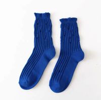 Women's Simple Style Solid Color Cotton Ripped Crew Socks A Pair sku image 10
