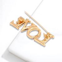 Casual Streetwear Letter Alloy Inlay Zircon Women's Brooches main image 2
