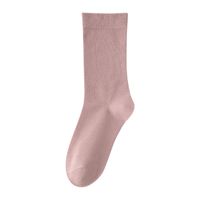 Women's Casual Solid Color Nylon Cotton Mesh Crew Socks A Pair sku image 8