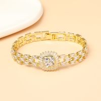 Lady Square Copper Plating Zircon Bracelets sku image 4