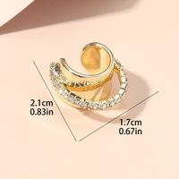 1 Piece Classic Style Streetwear Geometric Plating Inlay Copper Zircon Ear Cuffs main image 2