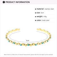 Ig Style Luxurious Classic Style Solid Color Stainless Steel Plating 14k Gold Plated Cuff Bracelets main image 6