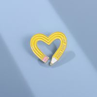 Simple Style Heart Shape Alloy Plating Unisex Brooches main image 1