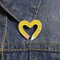 Simple Style Heart Shape Alloy Plating Unisex Brooches main image 4
