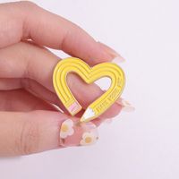 Simple Style Heart Shape Alloy Plating Unisex Brooches main image 3