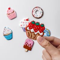 Cute Sweet Classic Style Ice Cream Cake Pvc Stainless Steel Silica Gel Refrigerator Magnet Artificial Decorations main image 2