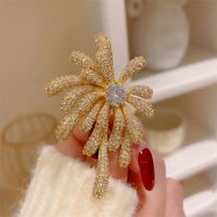 Glam Luxurious Flower Copper Women's Brooches sku image 1