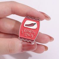 Simple Style Cartoon Letter Alloy Unisex Brooches main image 1