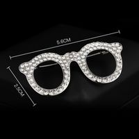 Simple Style Glasses Alloy Plating Unisex Brooches main image 2