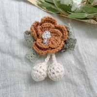 Elegant Simple Style Flower Yarn Women's Brooches sku image 1