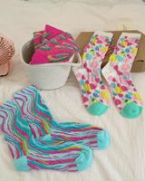 Women's Casual Color Block Cotton Crew Socks A Pair main image 3