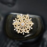 Vintage Style Snowflake Copper Plating Women's Brooches sku image 4