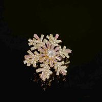Vintage Style Snowflake Copper Plating Women's Brooches main image 4
