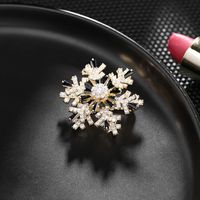 Vintage Style Snowflake Copper Plating Women's Brooches sku image 7