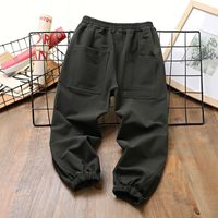 Sports Solid Color Nylon Boys Pants main image 5