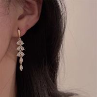 1 Paire Style Simple Style Classique Style Coréen Couleur Unie Alliage Boucles D'oreilles main image 1