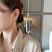 1 Paire Style Simple Style Classique Style Coréen Couleur Unie Alliage Boucles D'oreilles main image 5