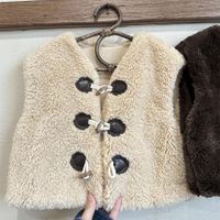 Cute Solid Color Cotton Girls Outerwear main image 4