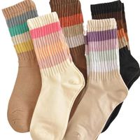 Women's Casual Simple Style Color Block Cotton Crew Socks A Pair main image 2