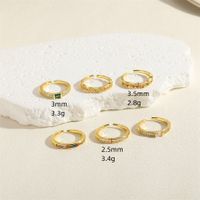 Elegant Lady Geometric Copper Plating Inlay Zircon 14k Gold Plated Open Rings main image 2