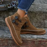 Women's Vintage Style Solid Color Round Toe Martin Boots main image 3