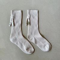 Women's Simple Style Solid Color Cotton Crew Socks A Pair sku image 3