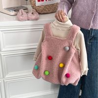 Casual Solid Color Cotton Girls Clothing Sets main image 1