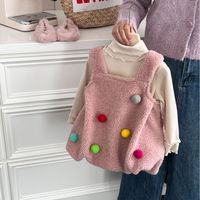 Décontractée Couleur Unie Coton Filles Vêtements Ensembles main image 1