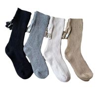 Women's Simple Style Solid Color Cotton Crew Socks A Pair main image 4