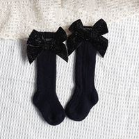 Girl's Princess Bow Knot Cotton Crew Socks 2 Pieces sku image 16