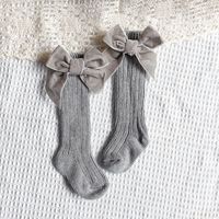 Girl's Princess Bow Knot Cotton Crew Socks 2 Pieces sku image 22