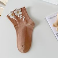 Women's Sweet Flower Cotton Crew Socks A Pair sku image 5