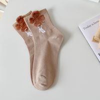 Women's Sweet Flower Cotton Crew Socks A Pair sku image 4