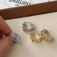 Wholesale Jewelry Vintage Style Solid Color Alloy White Gold Plated Gold Plated Plating Hoop Earrings main image 5