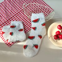 Mujeres Dulce Fruta Flor Poliéster Calcetines De Tripulación Un Par sku image 3