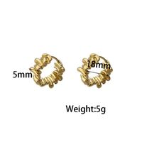 Wholesale Jewelry Vintage Style Solid Color Alloy White Gold Plated Gold Plated Plating Hoop Earrings sku image 1