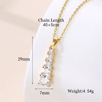 Stainless Steel Titanium Steel 18K Gold Plated Vintage Style Plating Inlay Round Heart Shape Snowflake Zircon Pendant Necklace sku image 8