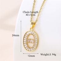 Stainless Steel Titanium Steel 18K Gold Plated Vintage Style Plating Inlay Round Heart Shape Snowflake Zircon Pendant Necklace sku image 11
