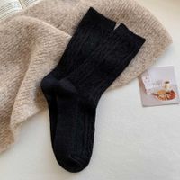 Women's Japanese Style Solid Color Argyle Wool Crew Socks A Pair sku image 6