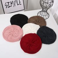 Women's Basic Simple Style Solid Color Eaveless Wool Cap sku image 4