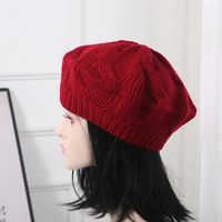 Women's Basic Simple Style Solid Color Eaveless Wool Cap main image 4