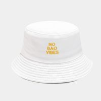 Unisex Basic Einfacher Stil Brief Stickerei Breite Traufen Bucket Hat sku image 4