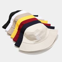 Unisex Basic Simple Style Letter Embroidery Wide Eaves Bucket Hat main image 3