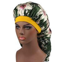 Women's Basic Retro Flower Leopard Printing Eaveless Beanie Hat main image 4