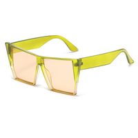 Retro Sweet Color Block Pc Square Full Frame Women's Sunglasses sku image 4