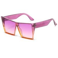 Retro Sweet Color Block Pc Square Full Frame Women's Sunglasses sku image 7