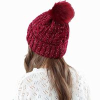 Women's Basic Simple Style Solid Color Pom Poms Eaveless Wool Cap main image 2